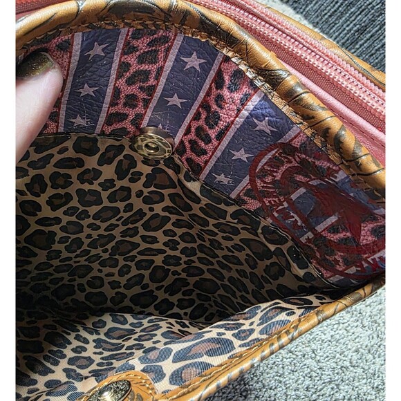 Cowgirl Wanted Rhinestone Shoulder Bag Crossbody Purse Animal Print Western - Picture 10 of 13